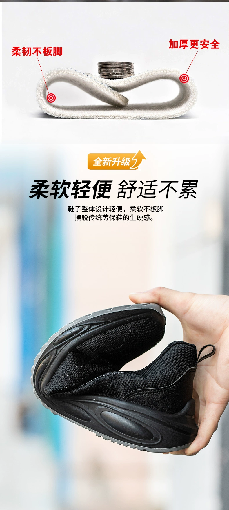 Labor protection shoes for men, men's anti-smash and anti-puncture steel toe construction site light work Laobao steel plate men's shoes insulated and anti-odor