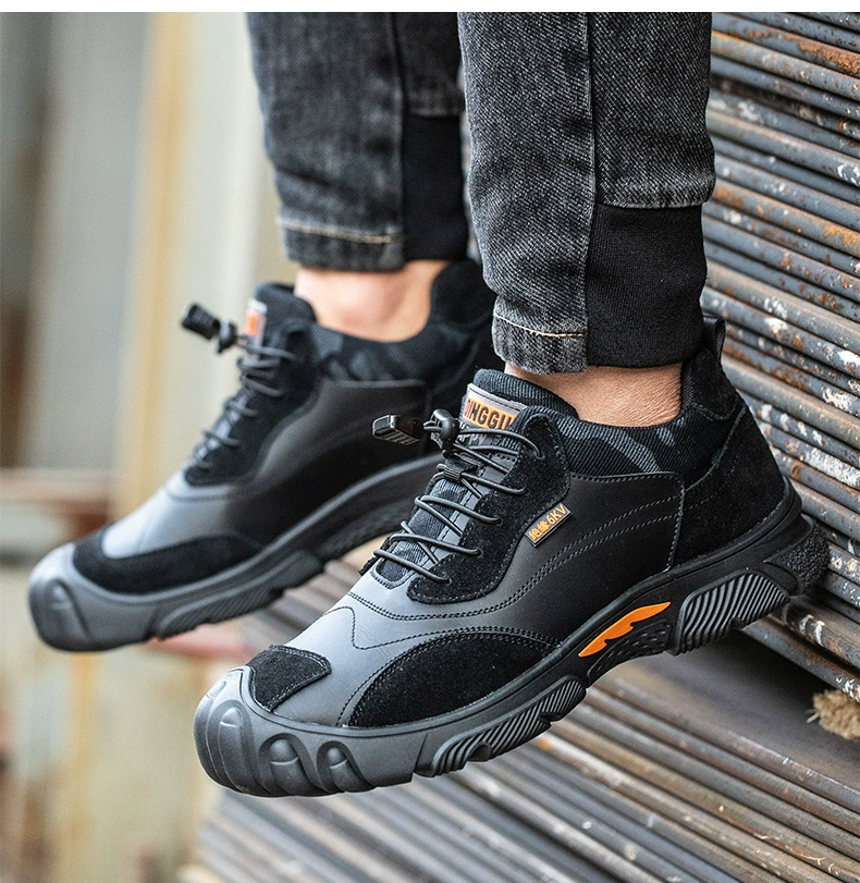 Dinggu labor protection shoes for men, electrical work site work, insulation, anti-smash, anti-puncture, lightweight steel toe, old steel plate, winter
