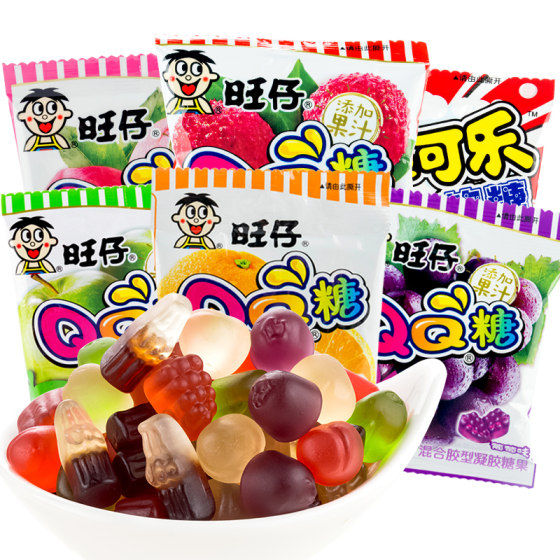 Wangzai QQ Candy 40 Pack Casual Snacks Soft Candy Juice Candy Fruit Candy Childhood Snack Internet Celebrity Wangwang Gift Pack