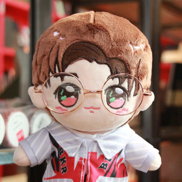 Small ragdoll accessories 20cm attribute-free plush doll glasses Heart-shaped round frame vintage glasses doll accessories