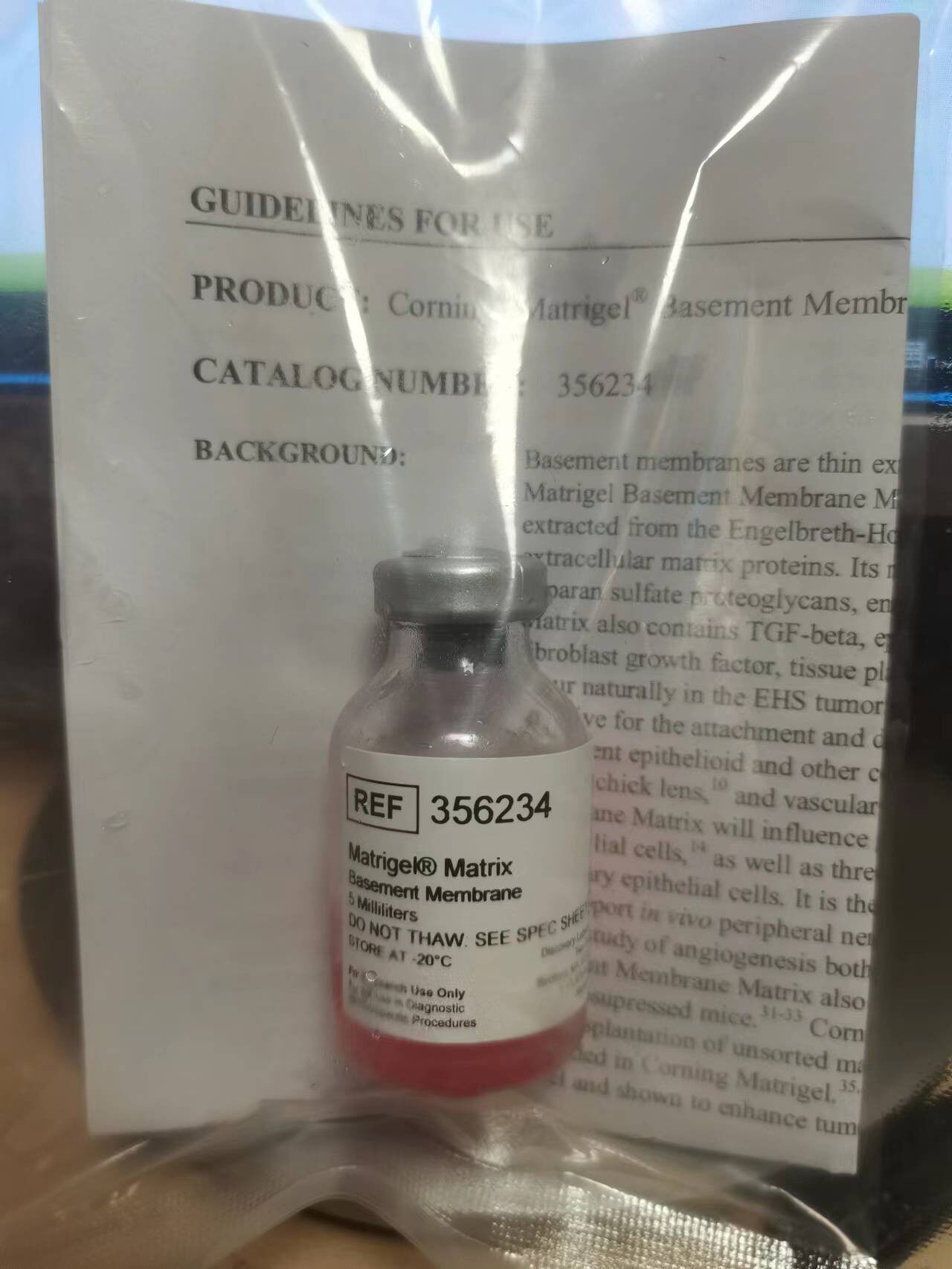 Corning康宁356234/354234 Matrigel 基质胶LDEV-free 5ml/10ml