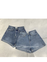 babo Bab 6177 denim shorts womens 2021 summer new hot pants European thin high waisted loose wide leg pants