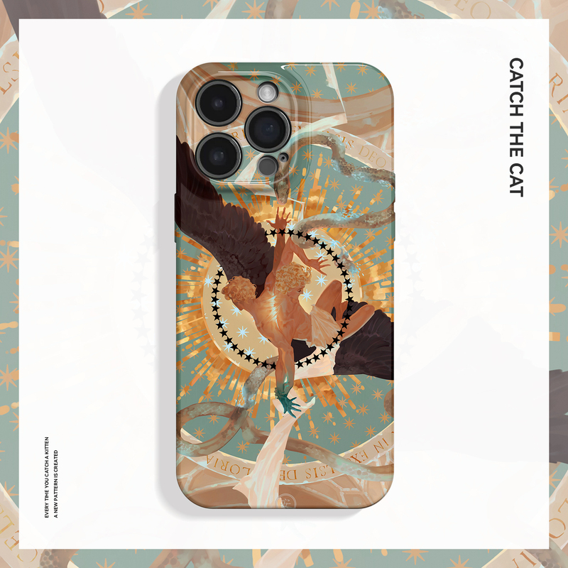 Wings of Redemption ~ Artistic Niche Retro ins Suitable for Iphone16Promax Phone Case Apple13 Huaweipura70 Xiaomi15Opporeno14 Honor400Iqoo13 Redmik80