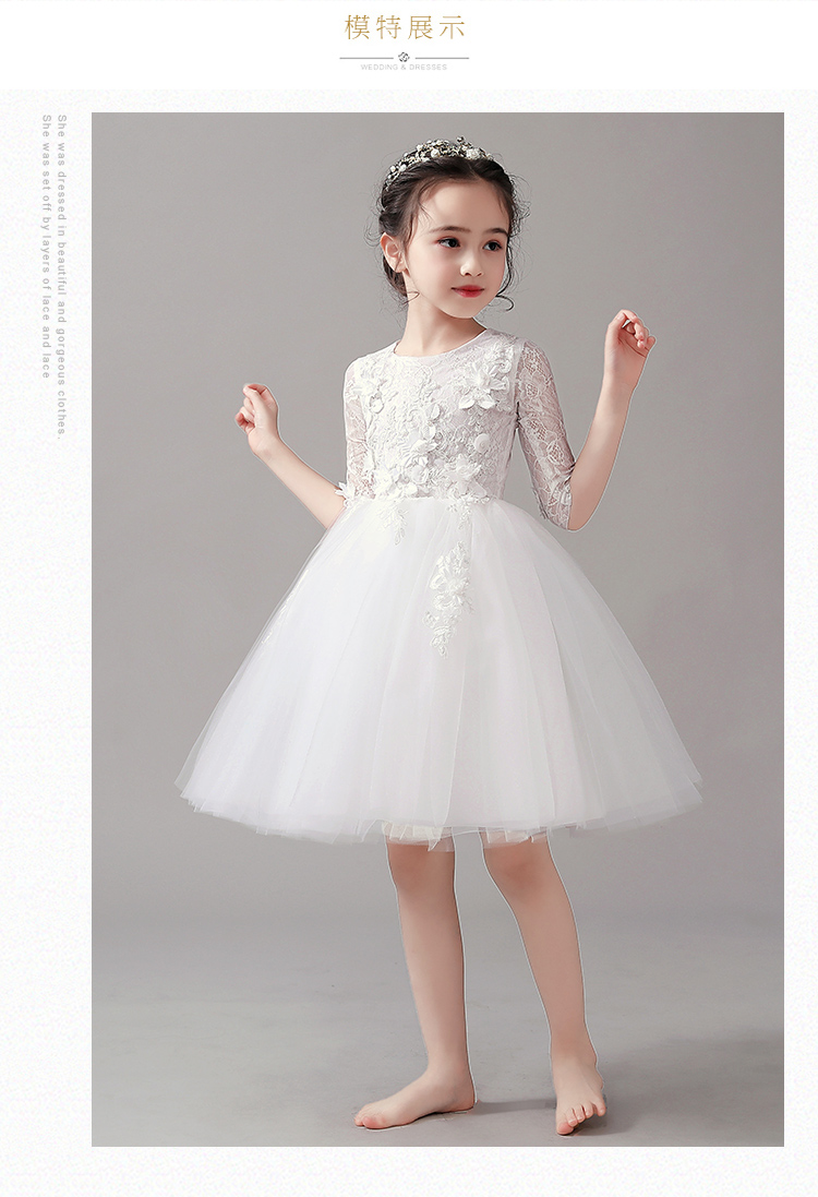 Trang phục trẻ em công chúa váy fluffy hoa cô gái piano trang phục nhỏ chủ nhà sinh nhật buổi tối cô gái ăn mặc váy cưới trang phục biểu diễn cho bé