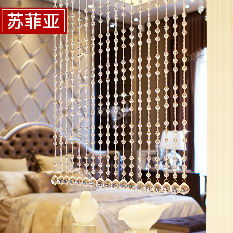 Crystal beads Curtain Partition Windows Finished crystal plinth Guan Guan Living-room Bedroom Makeup Room Shoes Cabinet Door Curtain Glass