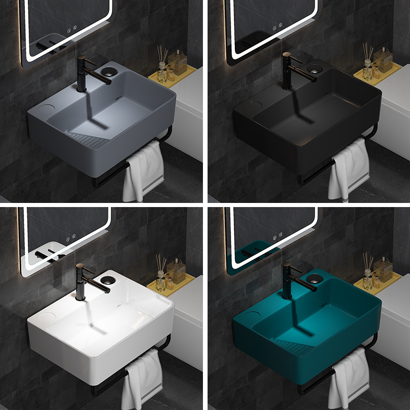 Hanging Wall Type Washbasin Washbasin Ceramic Hanging Wall Type Laundry Tank Small Family Type Balcony Home with washboard Laundry basin