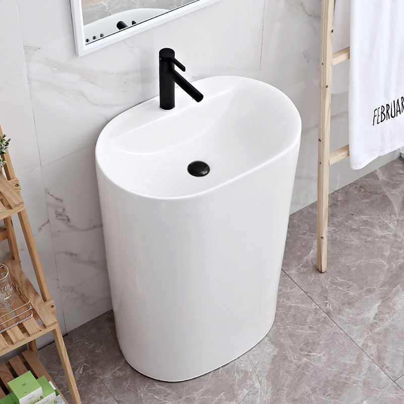 Ceramic toilet washwash basin floor column wash basin one pillar basin wash balcony wash