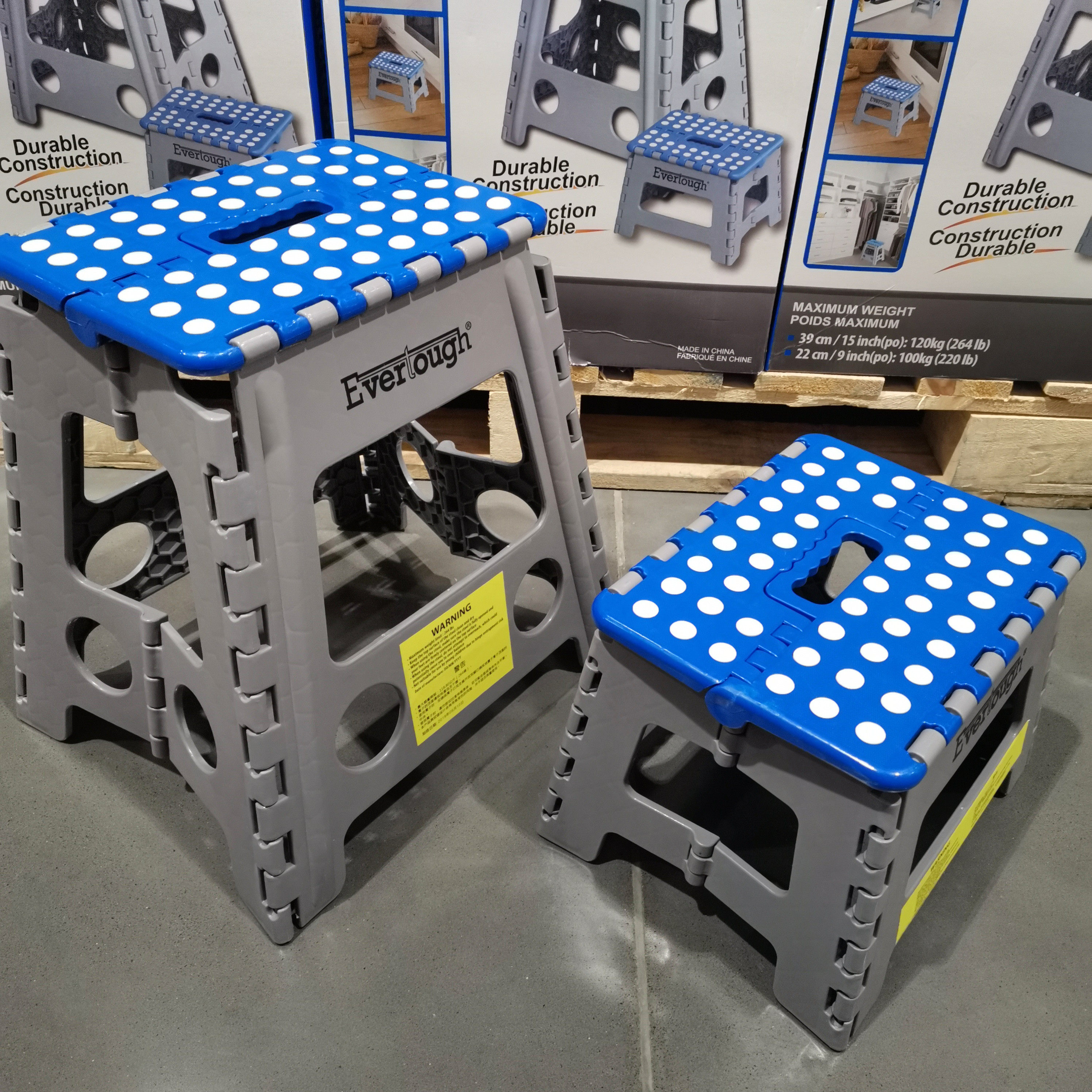 Evertough multifunctional folding holding chair stool small bench two pack Costco domestic