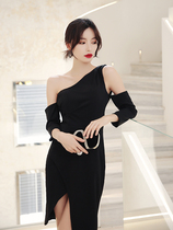 Black little evening dress skirt can usually wear a celebrity banquet noble temperament birthday party dress female