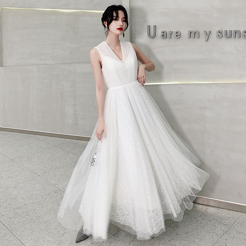 White little dress female banquet temperament 2022 new noble celebrity birthday party party dress dress