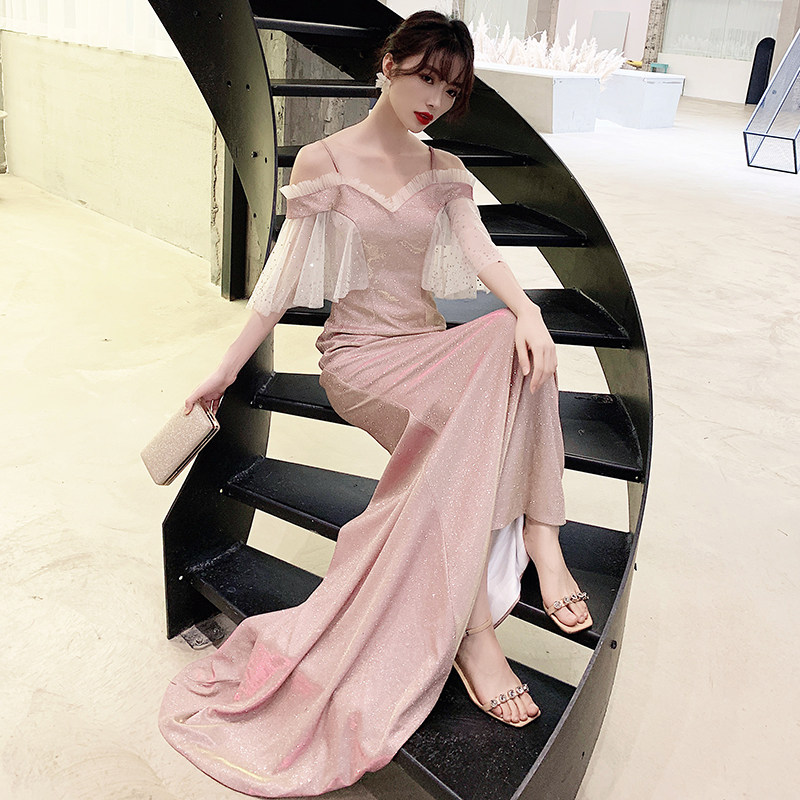 High-end Evening Gown Dress Lady Banquets Temperament Long Version 2020 New Elegant ANNUAL MEETING HOST GAS FIELD QUEEN