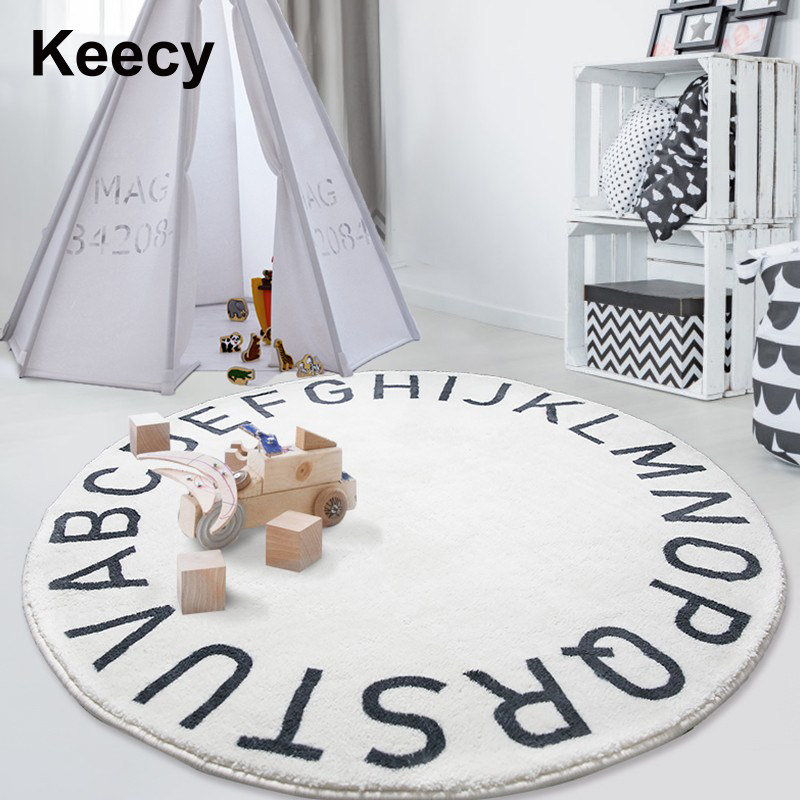 Round cartoon cartoon chair network red English alphabet bedroom bedroom carpet room carpet room tea with bedside mat