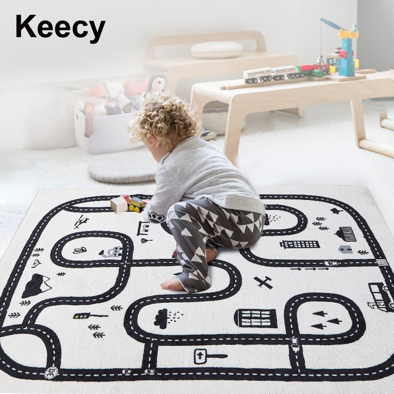 Carpet cartoon living room bedroom bed can sit and sleep blanket children's room puzzle game cute crawling home floor mat