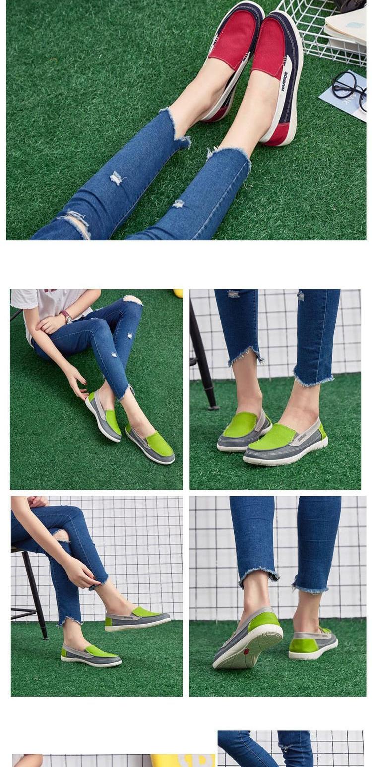 Giày mới kéo trở lại Giày nữ một chân nông Santa Cruz Melbourne màu sắc phù hợp với giày vải sinh viên chống trượt nhẹ giày thể thao trẻ em