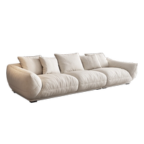 Dipu modern simple velvet sofa living room minimalist small apartment cream style straight double velvet sofa