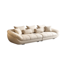 Dipu Cream Style Fabric Sofa Modern Simple 2024 New Living Room Small Apartment Casual Straight Row Fabric Sofa