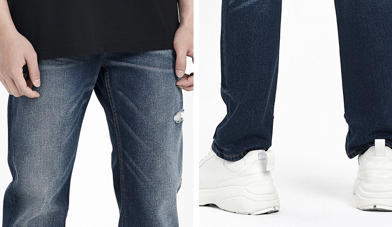 Xu hướng mùa hè của nam giới TRENDIANO Cotton Slim Stretch Quần jeans dài Quần dài 3GC206704P - Quần jean quần tây nam