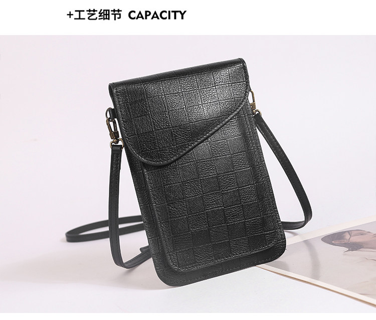 сумка 小阿呆装放两个手机的小包包2023新款简约真皮夏季随身斜挎手机包