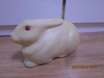Nostalgic old plastic white rabbit piggy bank piggy bank Bank