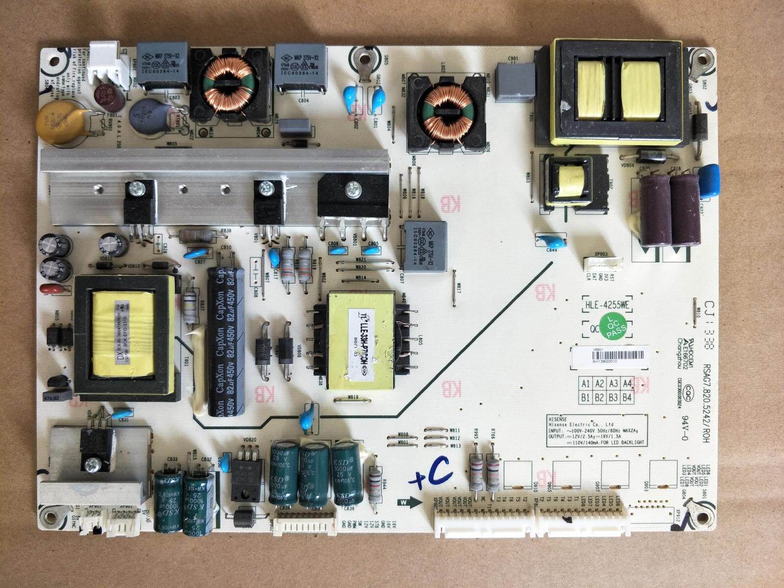 Original SEA LETTER LED42 46K360X3D POWER BOARD RSAG7 820 5242 ROH HLE-4255WA