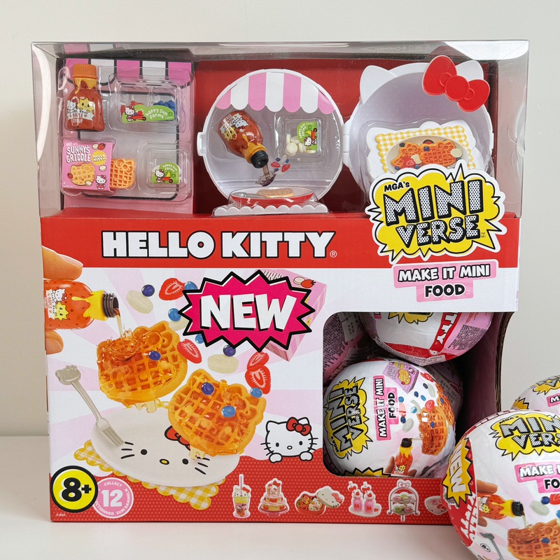 Miniverse New Product Collaboration with Hellokitty Mini Food Toy Ball Mga Miniature DIY Dessert Kt Food Ball