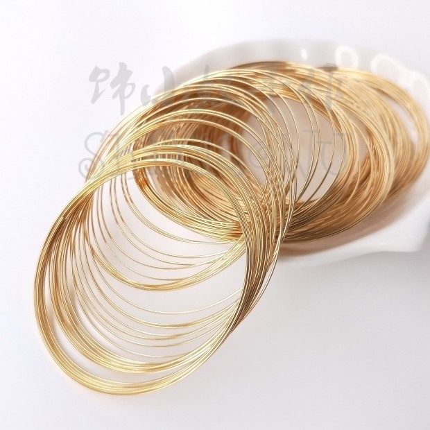Color preservation 14K gold-packed platinum memory steel wire collar handmade diy jewelry accessories ring bracelet main line material