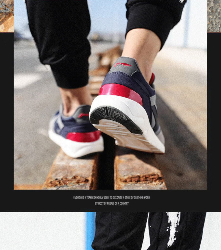 Giày thể thao nam Li Ning giày thể thao nam 2018 mùa thu mới retro giày nam thoáng khí mang giày nam chính hãng giày thể thao juno