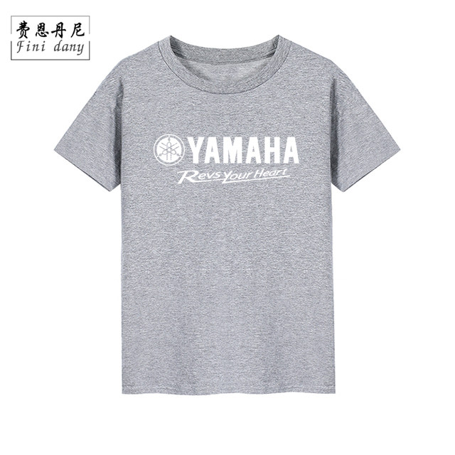 Summer Yamaha ລົດຈັກສັ້ນແຂນສັ້ນ ເສື້ອທີເຊີດຜູ້ຊາຍແລະແມ່ຍິງຂອງຄໍມົນ T-shirt bottoming shirt cycling clothes custom half-sleeved T-shirt