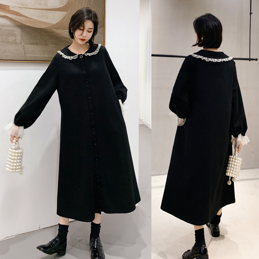 Fat Mm Pregnancy Dress Spring Retro Vinoyang Dress Plus Fat Increase Code 200 Catty New Loose Medium Long Version Thin Coat