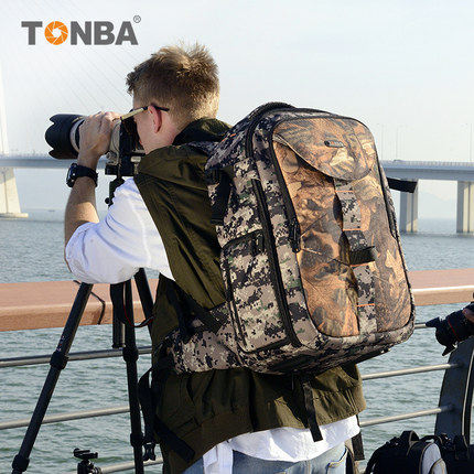 Tongba 8111 professional double shoulder camouflage photography bag Canon multifunctional large capacity Nikon SLR camera bag digital