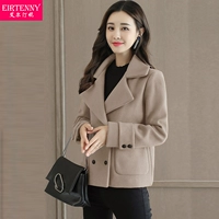 Шерстяное пальто, короткая весенняя осенняя демисезонная куртка для отдыха, подходит для подростков, в корейском стиле, оверсайз, коллекция 2021, городской стиль