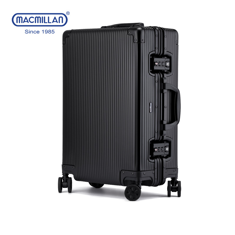 Macmillan aluminum magnesium alloy rod box boarding 20 24 inch large capacity light commercial suitcase