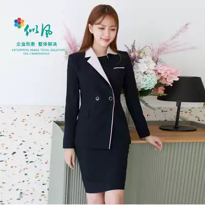 2020 spring and autumn new Korean version of the work suit long-sleeved female store manager suit suit interview formal front desk suit suit suit