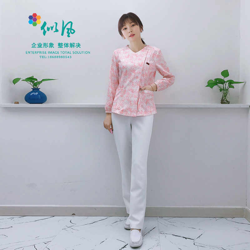 Korean-style two-piece autumn and winter nurse suit mother and child set hospital oral moon beauty salon nursing home carer work clothes
