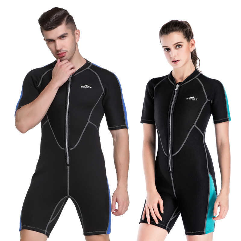 Shark Batt winter 2MM thickened warm diving suit for men and women short sleeves anti-cold swimming even in swimsuit winter swimming specialties