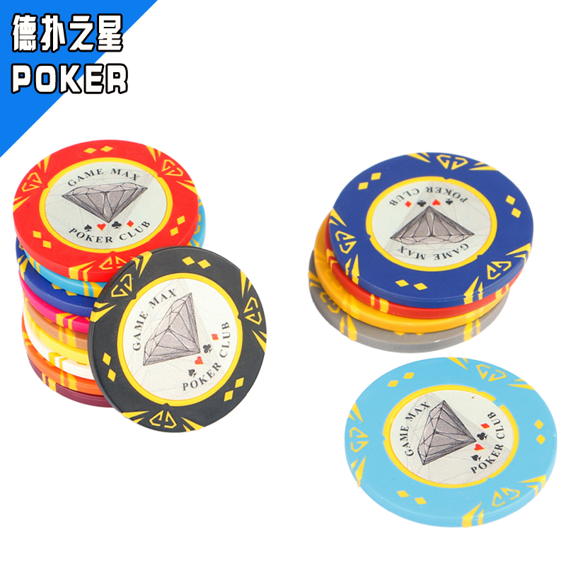 Premium Diamond Texas Hold 'em Clay Coin No Face Value Customizable Size Point 21