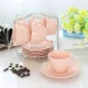 Thời trang châu Âu tách cà phê đặt gốm sáng tạo sứ chạm nổi cốc bướm và đĩa trà chiều đặt với giá muỗng - Cà phê