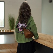 Maternity tops spring and autumn 2024 new winter plus velvet thickened warm loose mid-length round neck sweatshirt women long sleeves