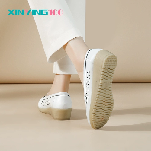 Флисовая униформа медсестры, удерживающие тепло нескользящие высокие туфли на платформе, белая обувь, мягкая подошва