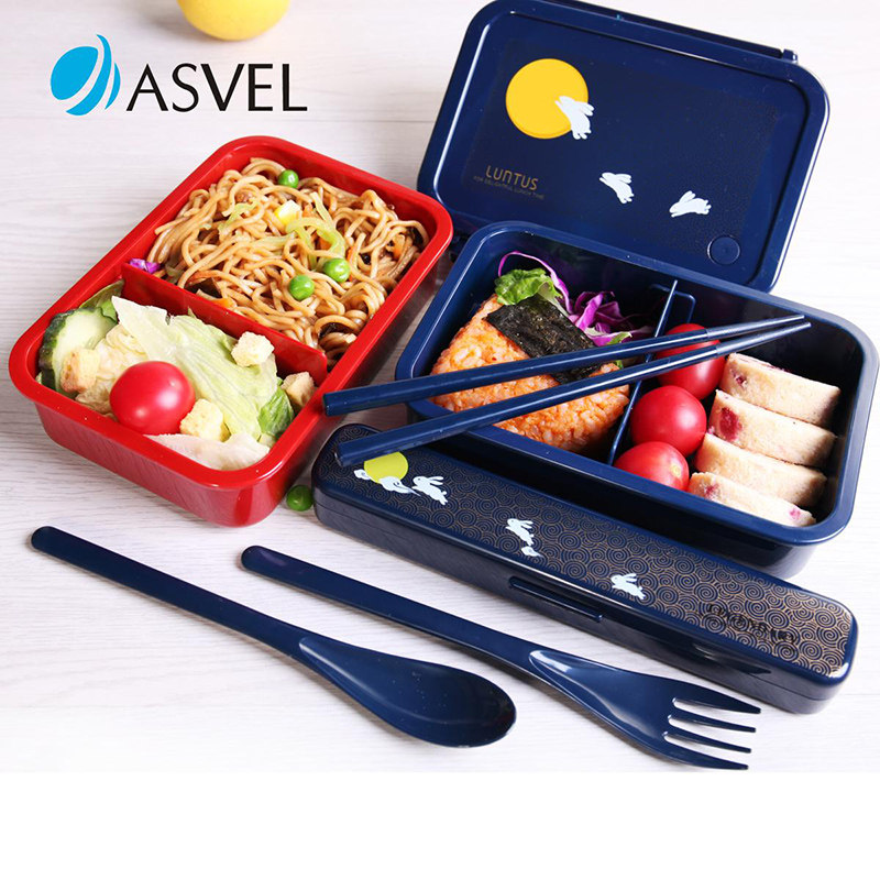 Japan's Asvel moon rabbit lunch box single-layer sealed lunch box leak-proof cute student lunch box can be microwaved