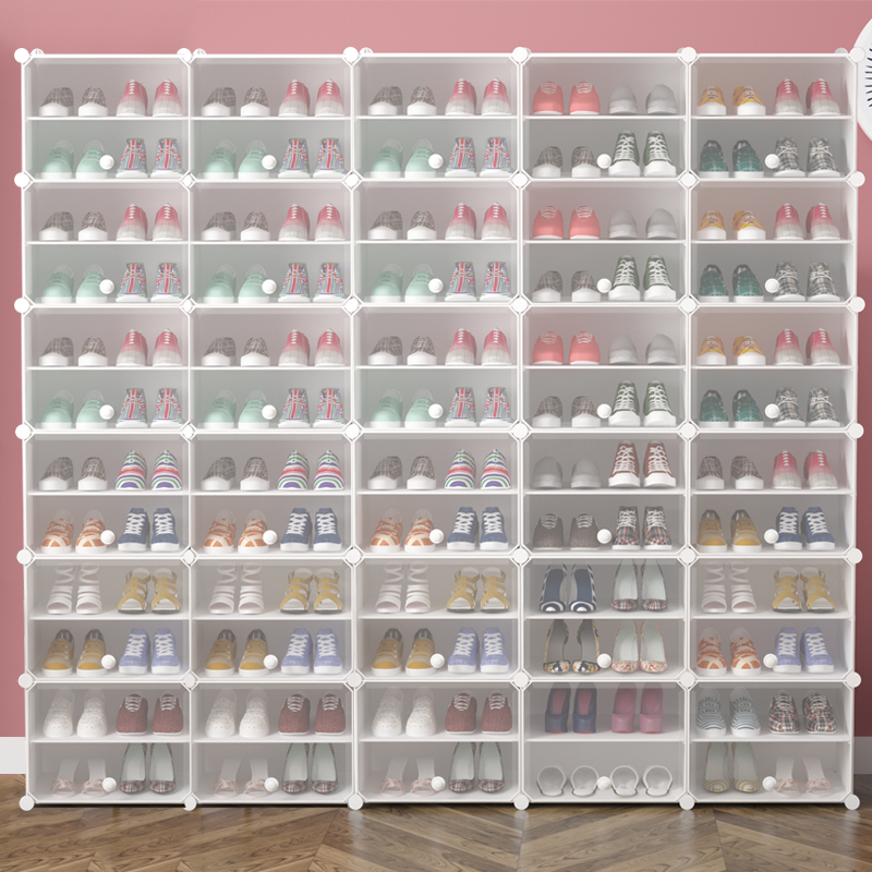Shoe rack simple door home storage economical multi-layer large-capacity dust-proof dormitory artifact small narrow storage shoe cabinet