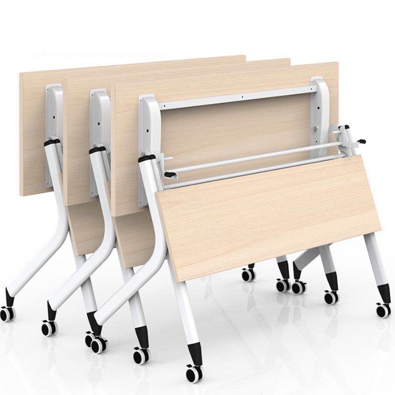 Meeting Long Table Folding Student Desk and Chair Double Tutorial Class Mobile Belt Training Table