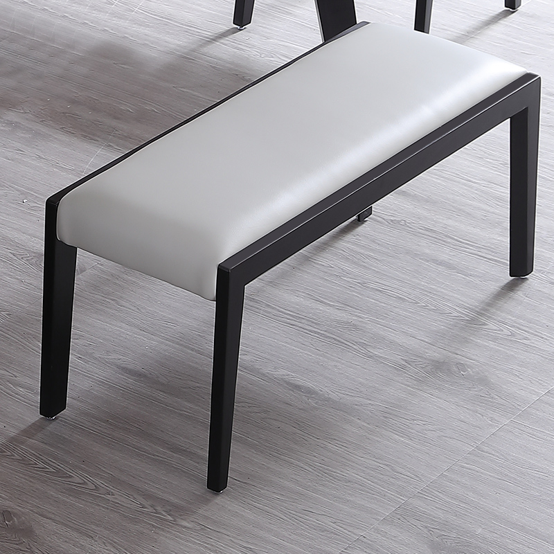 Nordic solid wood bench Ash wood bench Modern simple bedroom shoe stool Household cloth leather dining chair