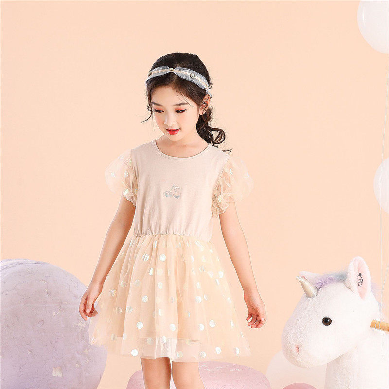 Summer Children's ocean clothing Girls tennis Red exploits Summer dress skirts Han version of the children Pompeo Princess Pompeo