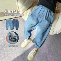 Summer childrens pants for boys and children wearing foreign thin pants girls baby casual fashion jeans