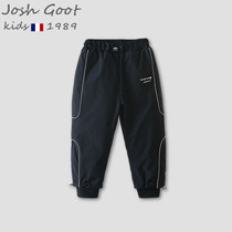 Children 90 white duck down pants winter girls boys middle middle children baby plus thick overalls outside wear down pants