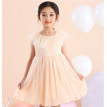 Summer girls foreign dress childrens net red Pop Summer Children Baby Korean version of mesh dress Princess dress