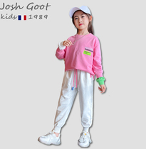 Tide brand Girl Pants childrens casual loose autumn trousers spring and autumn big childrens toe heaper pants sports pants tide tide