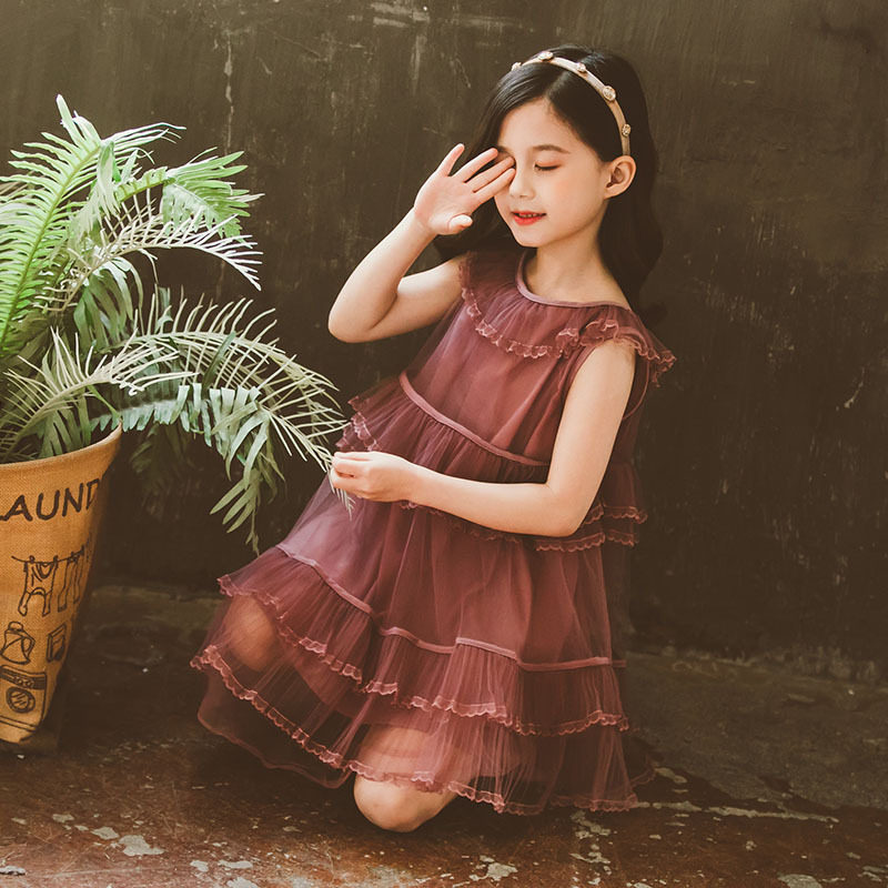 Children Dress Girl Dress Girl Summer Style Foreign Air Mesh Yarn Cake Princess Skirt Girl Skirt Summer Dress Fairy Dress Fairy Skirt-Taobao