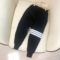 Winter thickened childrens down pants outside wearing boy CUHK childrens baby boy warm pants child white duck suede pants